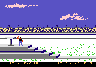 Winter Games title screen for Atari 7800